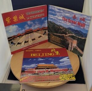 Book LOT of 3 China The Forbidden City / The Great Wall / Beijing Large PB GOOD